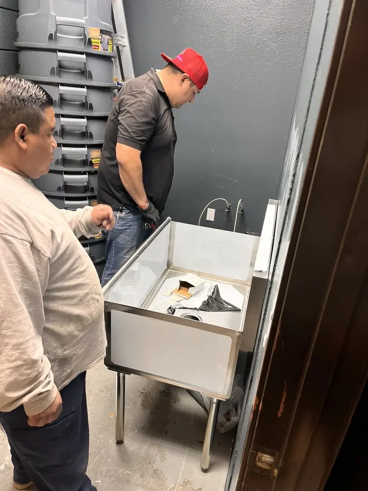 Commercial plumbing and sink installation in Waring