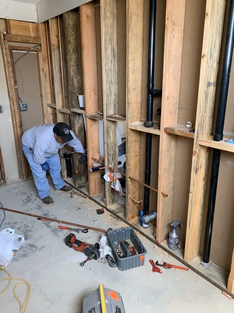 Commercial rough-in plumbing for Gas Line Repair in Waring